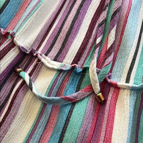 Staccato Colorful Striped Pink Purple and Blue Tiered Ruffle Sundress - Picture 4 of 12